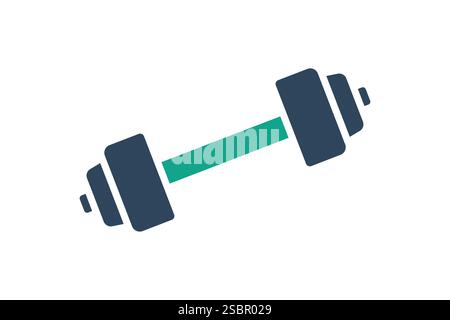 Kurzhantelsymbol. Symbolstil durchgehend. Symbol für Fitnessstudio und Fitness. Vektor-Illustration für Gym-Elemente Stock Vektor