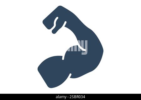 Muskel-Symbol. Symbolstil durchgehend. Starke Hand. Symbol für Fitnessstudio und Fitness. Vektor-Illustration für Gym-Elemente Stock Vektor