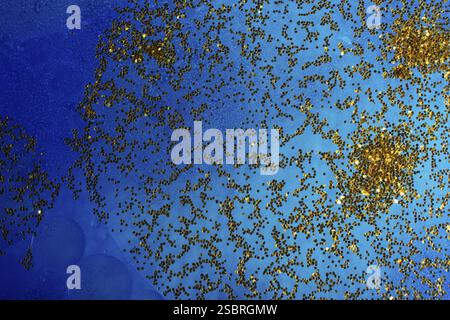 Öl Blasen im Wasser base Form Muster Stockfoto
