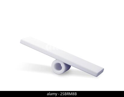 3D-Wippe Skalen isoliert auf weiß. Stock Vektor