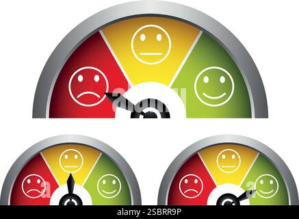 Emotionales Feedback misst Ein Werkzeug, um Ihre Gefühle effektiv auszudrücken und zu verstehen Stock Vektor