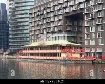 Das Lotus Restaurant auf der Isle of Dogs. Stockfoto