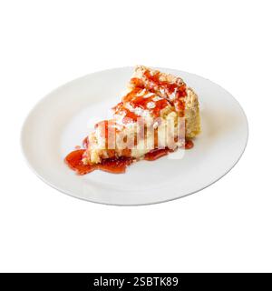 Biskuitkuchen mit Marmelade auf transparentem Hintergrund Stockfoto