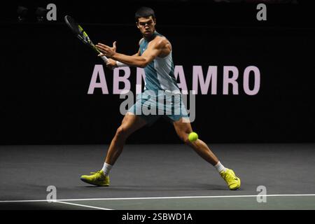 Rotterdam, NL, 4. Februar 2025. ROTTERDAM, NIEDERLANDE - TAG 2: Carlos Alcaraz (es) während der ersten Runde der ABN AMRO OPEN ATP500 gegen Botic Van de Zandschulp (NL) in der Ahoy Arena am 4. Februar 2025 in Rotterdam, Niederlande. (Foto: Carlo Casalini) Credit: Carlo Casalini/Alamy Live News Stockfoto