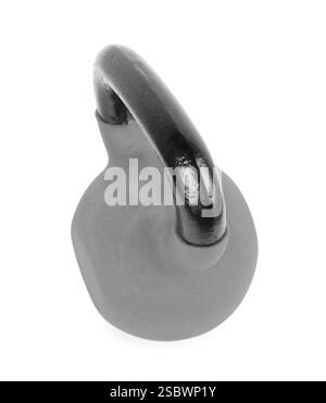 Eine Metallglocke isoliert auf weiß. Sportausrüstung Stockfoto