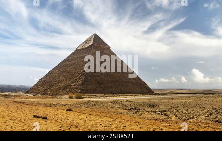 Pyramide von Khafre auf dem Gizeh-Plateau in Gizeh Stockfoto
