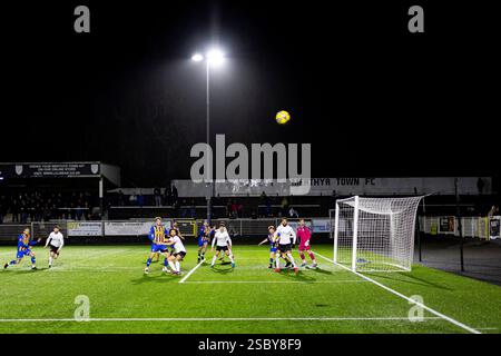 Merthyr Town gegen Basingstoke Town in der Southern League Premier Division South im Penydarren Park am 4. Februar 2025. Stockfoto