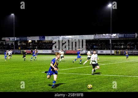 Merthyr Town gegen Basingstoke Town in der Southern League Premier Division South im Penydarren Park am 4. Februar 2025. Stockfoto