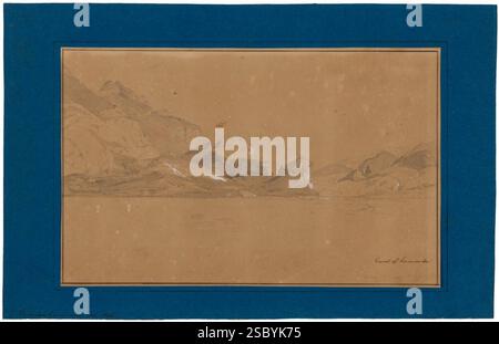 Hermann Carmiencke - Blick auf die Landschaft außerhalb von Riva di Garda, mit dem Castello di Arco in der Ferne Stockfoto