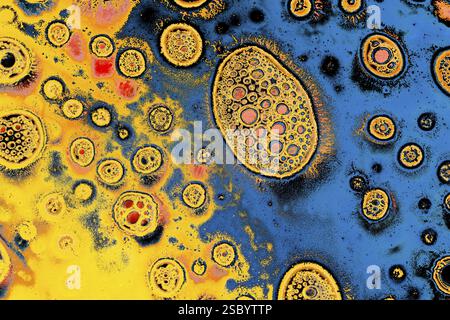Luftblasen im Wasser base Form Muster Stockfoto