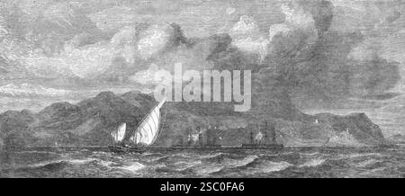 HMS „Agincourt“ auf dem Pearl Rock – The Graphic 1871 (abgeschnitten). Stockfoto