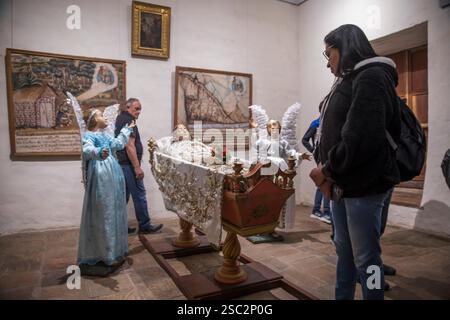 Klostermuseum unserer Lieben Frau von Monguí. Das Museum verfügt über 9 Räume, in denen Kunstwerke von Künstlern wie Gregorio Vásquez de Arce y Ceballos, Baltasa, ausgestellt sind Stockfoto