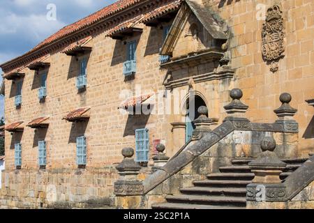Klostermuseum unserer Lieben Frau von Monguí. Das Museum verfügt über 9 Räume, in denen Kunstwerke von Künstlern wie Gregorio Vásquez de Arce y Ceballos, Baltasa, ausgestellt sind Stockfoto