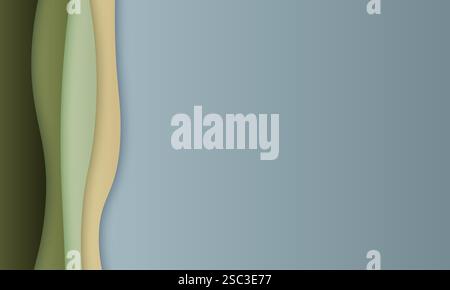 Abstrakter Hintergrund mit Papierschnitt Formen Bannerdesign. Vektorabbildung. Stock Vektor