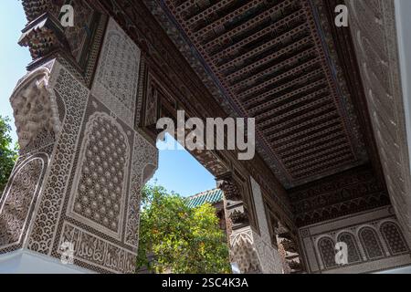 Bahia-Palast, Palast und Gartenkomplex in Marrakesch, Marokko. Stockfoto