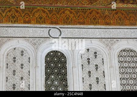 Bahia-Palast, Palast und Gartenkomplex in Marrakesch, Marokko. Stockfoto