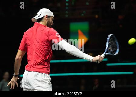 Rotterdam, Niederlande. Februar 2025. Andrea Vavassori von Italie während der ABN AMRO Open 2025, ATP 500 Tennis 16 eme Finale am 5. FEBRUAR 2025 in Rotterdam, Niederlande - Foto Laurent Lairys/ ABACAPRESS Credit: Abaca Press/Alamy Live News Stockfoto