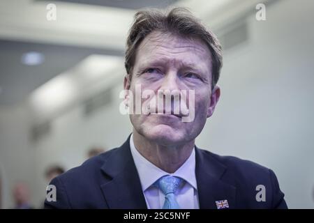 London, Großbritannien. Februar 2025. Richard Tice, Parlamentsabgeordneter Boston und Skegness. Reform UK hält heute Nachmittag eine Pressekonferenz im Church House in Westminster ab. Reform UK hält heute Nachmittag eine Pressekonferenz im Church House in Westminster ab. Quelle: Imageplotter/Alamy Live News Stockfoto