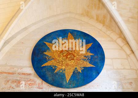 Paris, Frankreich, 02.03.2025. Wunderschönes Gemälde im Collège des Bernardins im 5. Arrondissement von Paris Stockfoto