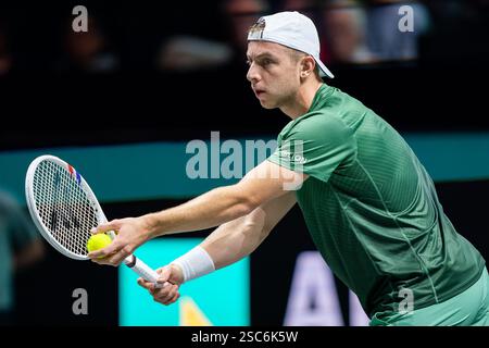 Rotterdam, Niederlande. Februar 2025. ROTTERDAM, NIEDERLANDE - 5. FEBRUAR: Am dritten Tag der ABN AMRO Open in Rotterdam Ahoy am 5. Februar 2025 in Rotterdam, Niederlande. (Foto: Joris Verwijst/BSR Agency) Credit: BSR Agency/Alamy Live News Stockfoto