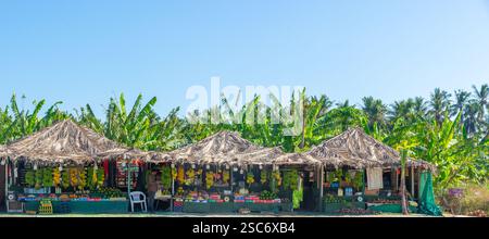 Panorama der Obststände in Salalah, Oman Stockfoto