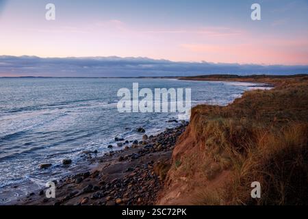 Sonnenaufgang am Togston Beach, Druridge Bay Northumberland, 2025 Stockfoto