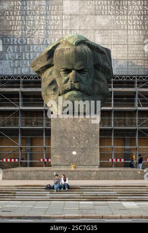 05.06.2024, Deutschland, , Chemnitz - das Denkmal für Karl Marx in Chemnitz. 0CE240605D001CAROEX.JPG [MODELLVERSION: NEIN, EIGENSCHAFTSFREIGABE: NEIN (c) caro ima Stockfoto