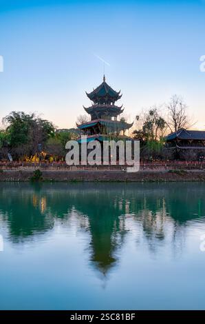 Chongli Pavillon, Wangjiang Tower Park, Chengdu, Sichuan, China Stockfoto