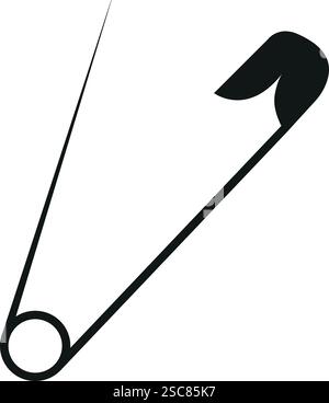 Symbol für Sicherheitsnadel. Perfekt für Geschäftskonzepte, Etiketten, Schilder, Symbole, Aufkleber, Abzeichen usw. Stock Vektor
