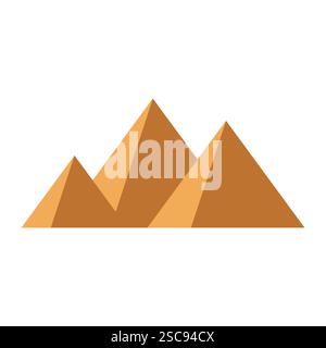 Drei Pyramiden, Pyramiden Ägypten Gizeh Pharao historische Wahrzeichen Stock Vektor