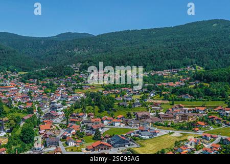 Sommer im Bayerischen Wald rund um den Luftkurort Bodenmais am Großen Arber Stockfoto