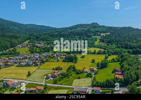Sommer im Bayerischen Wald rund um den Luftkurort Bodenmais am Großen Arber Stockfoto