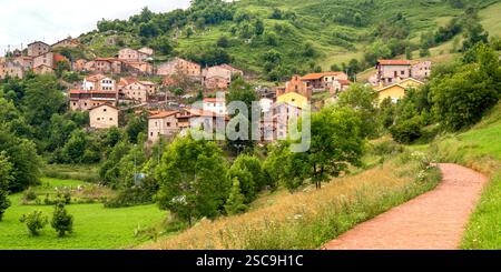 Sotres Village, Biosphärenreservat, Nationalpark Picos de Europa, Asturien, Spanien, Europa Stockfoto