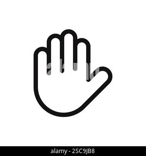 Symbol „Hand anheben“. Stoppsymbol. Vektorabbildung. Stock Vektor