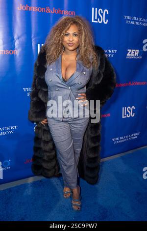 New York, Usa. Februar 2025. Tashiana Washington nimmt an der 9. Jährlichen Blue Jacket Fashion Show Teil. Quelle: SOPA Images Limited/Alamy Live News Stockfoto