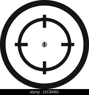 Symbol für Waffentraining. Armeeschilder und -Symbole. Stock Vektor