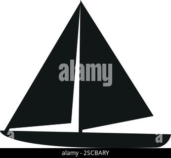 Schild für Segelboote. Verkehrsschilder und -Symbole. Stock Vektor