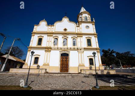 Pfarrkirche Santana de Parnaíba (Portugiesisch Igreja Matriz Santa Ana), erbaut 1882. Es ist das wichtigste historische Erbe der Kolonialstadt Santa Stockfoto