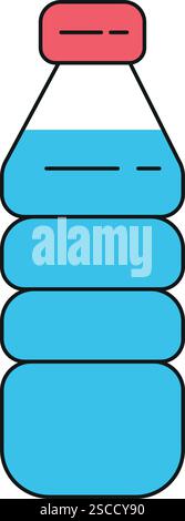 Art Vektor der Wasserflaschenlinie. Utensilien Zeichen und Symbole. Stock Vektor