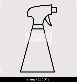 Symbol für Reinigungsflasche. Zeichen und Symbole. Stock Vektor