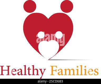 Logo für Eltern und Kinder Stock Vektor