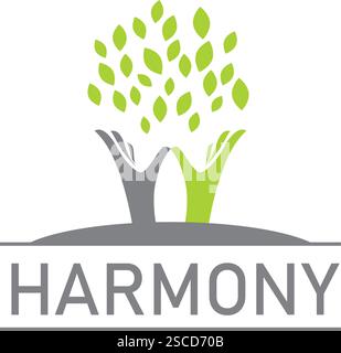 Growth-Logo mit Händen Stock Vektor