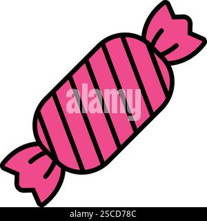 Süßigkeiten-Symbol. Lebensmittelschilder und -Symbole. Stock Vektor
