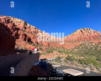 Blick von der Kapelle des Heiligen Kreuzes, Sedona, Arizona Stockfoto