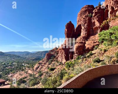 Blick von der Kapelle des Heiligen Kreuzes, Sedona, Arizona Stockfoto