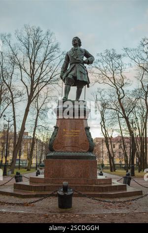 St. Petersburg, Kronstadt, Russland, 14. November 2017. Denkmal für Peter I. von Kronstadt Stockfoto
