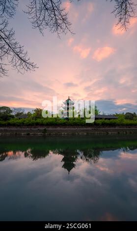 Chongli Pavillon, Wangjiang Tower Park, Chengdu, Sichuan, China Stockfoto