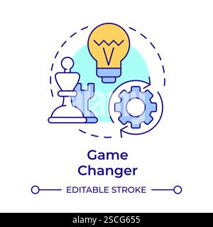 Game Changer Multi Color Concept Symbol Stock Vektor