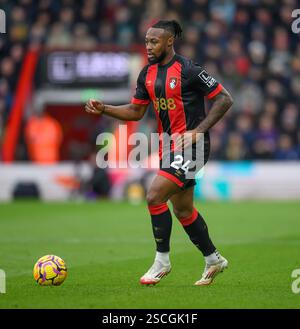 Bournemouth, Großbritannien. Februar 2025. AFC Bournemouth gegen Liverpool - Premier League - Vitality Stadium. Bournemouth's Antoine Semenyo. Bildnachweis: Mark Pain / Alamy Live News Stockfoto