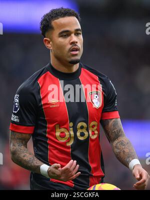 Bournemouth, Großbritannien. Februar 2025. AFC Bournemouth gegen Liverpool - Premier League - Vitality Stadium. Justin Kluivert, AFC Bournemouth. Bildnachweis: Mark Pain / Alamy Live News Stockfoto